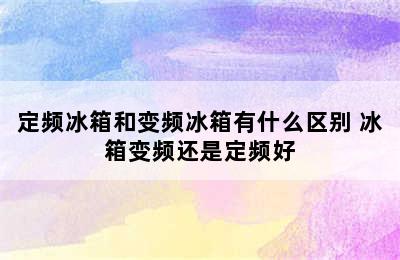 定频冰箱和变频冰箱有什么区别 冰箱变频还是定频好